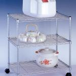 Rice cooker storage metal racks Modern wire rolling serving kitchen utility cart-DU-5611