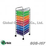 GOB-157 -10 tier drawer storage cart