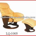 2012 Beige PU Massage Recliner chair With Ottoman