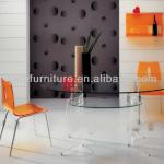 Clean Acrylic Round Tea Table Coffee Table-KD-0088