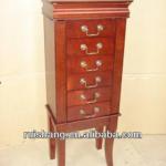 Traditional solid wood veneer jewelry armoire in Cherry finish-RS-CJ1433