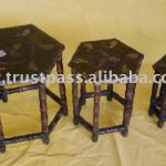 Antique Wooden Table Set of 3