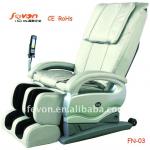FN-03 White Leather Shiatsu Massage Chair