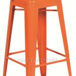 metal steel frame with long chairs