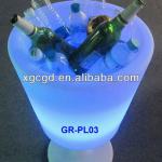 large ice cooling bucket with glowing light