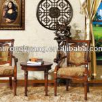 hot-sale classical rubber wood restaurant offee table A &amp; lazy chair 968