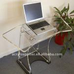 Clear computer Acrylic bedside laptop table for hotel