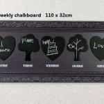 FU-12738 decorative wood embossed weekly chalkboard