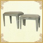 S/2 antique indoor wooden footstool furniture