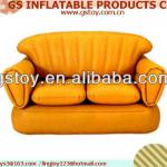 PVC inflatable cosy double durable yellow inflatable sofa chair EN71 approved-GSF-IAD22