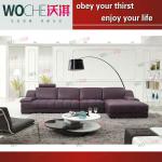 2013 popular purple furniture leather chaise top grain leather 3 seater(WQ6881)-living room sofa