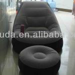 Inflatable Air sofa chair with stool in 190T nylon PVC fabric