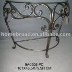 Home Broad 2013 Hot Sell Metal &amp; Glass Semicircular Table