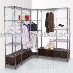 Adjutable metal closet rack