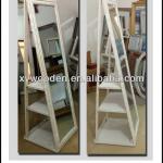 wooden beveled mirror stand jewelry mirror stand