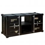 Industrial Container TV Cabinet Black-