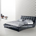 Top sale modern king/queen size black soft bed 928#-928#
