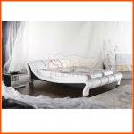 GOLDEN Happy Night Novel Design White Soft Leather Bed G935#