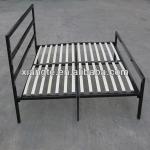 customized size comercial steel single bed, home use/hostel use metal frame bed for adults