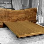 Bed from Solid Slab Wood