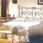 double style weought iron bed