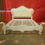 BED FURNITURE - FRENCH FURNITURE BED OF PAINTED PROVINCIAL BEDROOM MAHOGANY CA-Bed french furniture provincial CA