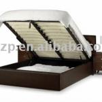 morden wooden bedroom furniture storage leather bed