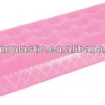 PVC infatable flocked single/double bed/ comfortable air filled inflatable floaked bed for sell