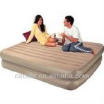 Luxury Flocking Built-In Electric Pump Double Air Bed Air Mattrass Relax Double Flatable Bed Air Bed