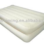 pure white inflatable flocked air bed