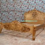 Mahogany Furniture - DW-BDR002 Rococo Bed Furniture jepara Indonesia with solid color antique furniture - Bed French Furniture