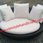 poly rattan furniture, round sofa, outdoor furniture