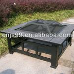 Tuscan Tile Mission Style Square Table Fire Pit-JS-FT011B