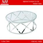 Elegent white glass and metal round side table/end tables/coffee tables EE08