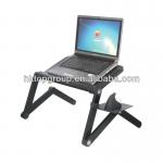 adjustable aluminum laptop desk with fan and mouse pad