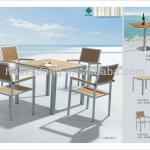 2013 New Design Durable WPC Table and Chairs / Wood Plastic Composities Dining Set ( FSM-002)