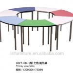 colorful round reading table