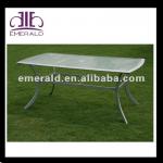 dining table t69320 with tempered glass table top aluminm table OUTDOOR MANUFACTURER IN ZHEJIANG