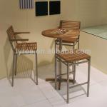 1 picecs granite top bar table set stainless steel furniture