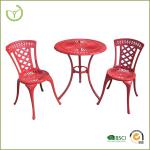 3pc outdoor furniture of cast aluminum-HL-3S-13016RED