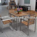 modern outdoor furniture stainless steel and wooden furniture WF-1263-WF-1605