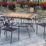 2013 high quality 5 pcs rectangle mosaic pattern table and chairs of garden set-5641N