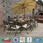 Aluminum furniture 11pcs cast aluminum table and chairs