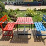 Powder Coated Iron Metal Garden Outdoor Table Set