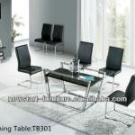 New stainless steel table designs with 4 chairs