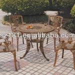 Wrought iron garden table and chairs