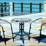 High Quality Outdoor Rattan Chair And Glass Table
