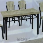 MDF wooden dining table and chair set