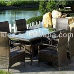 Outdoor furniture rattan table and chair set