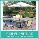 Outdoor leisure table set for hotel furniture (DH-6120)-DH-6120,Table:DH-6120 Chair:DH-6093 Umbrella:DH-10